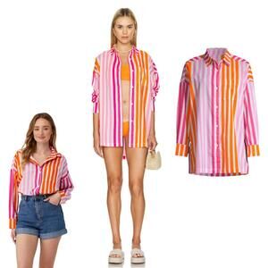 NWOT Beach Riot ALEXA Top SunSet Stripes L/XL